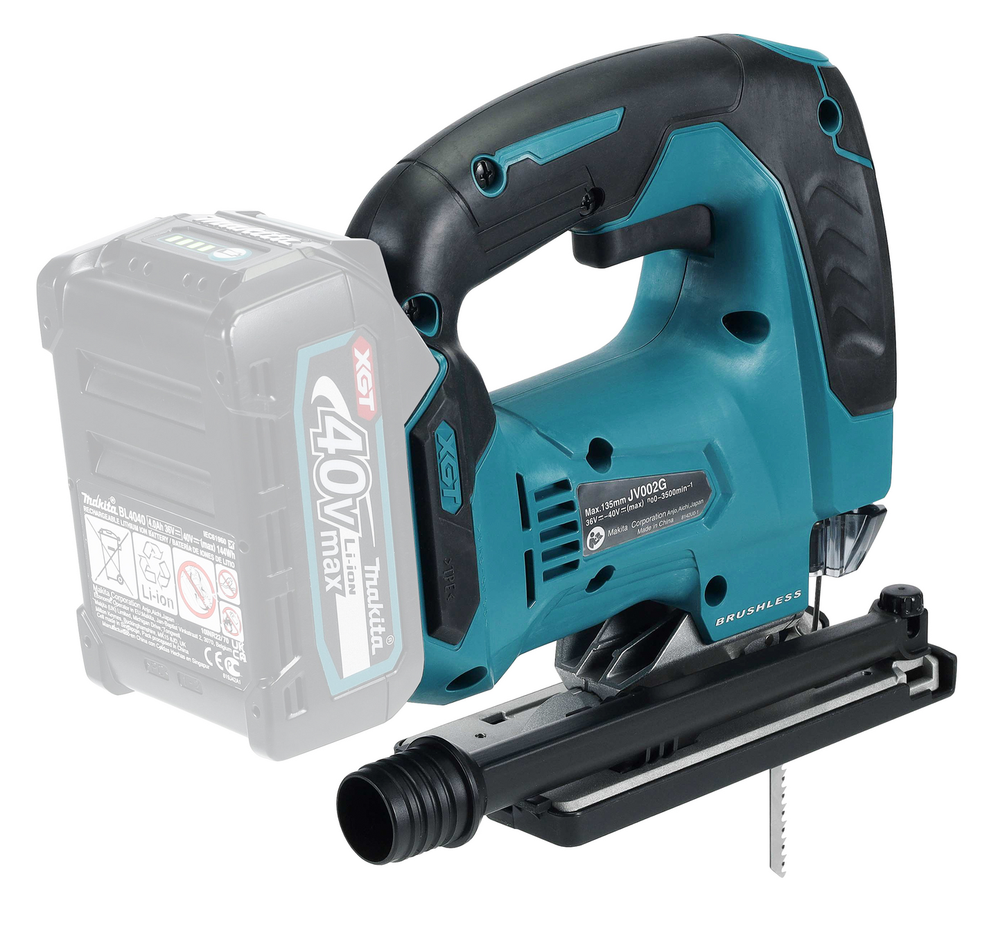 Akkupistosaha Makita JV002GZ XGT 40V runko