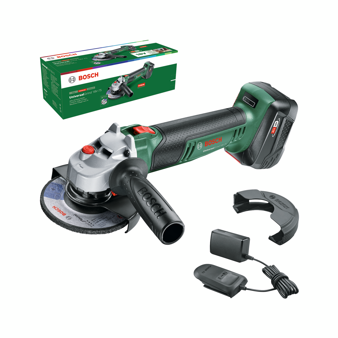 Akkukulmahiomakone Bosch UniversalGrind 18V-75 4Ah