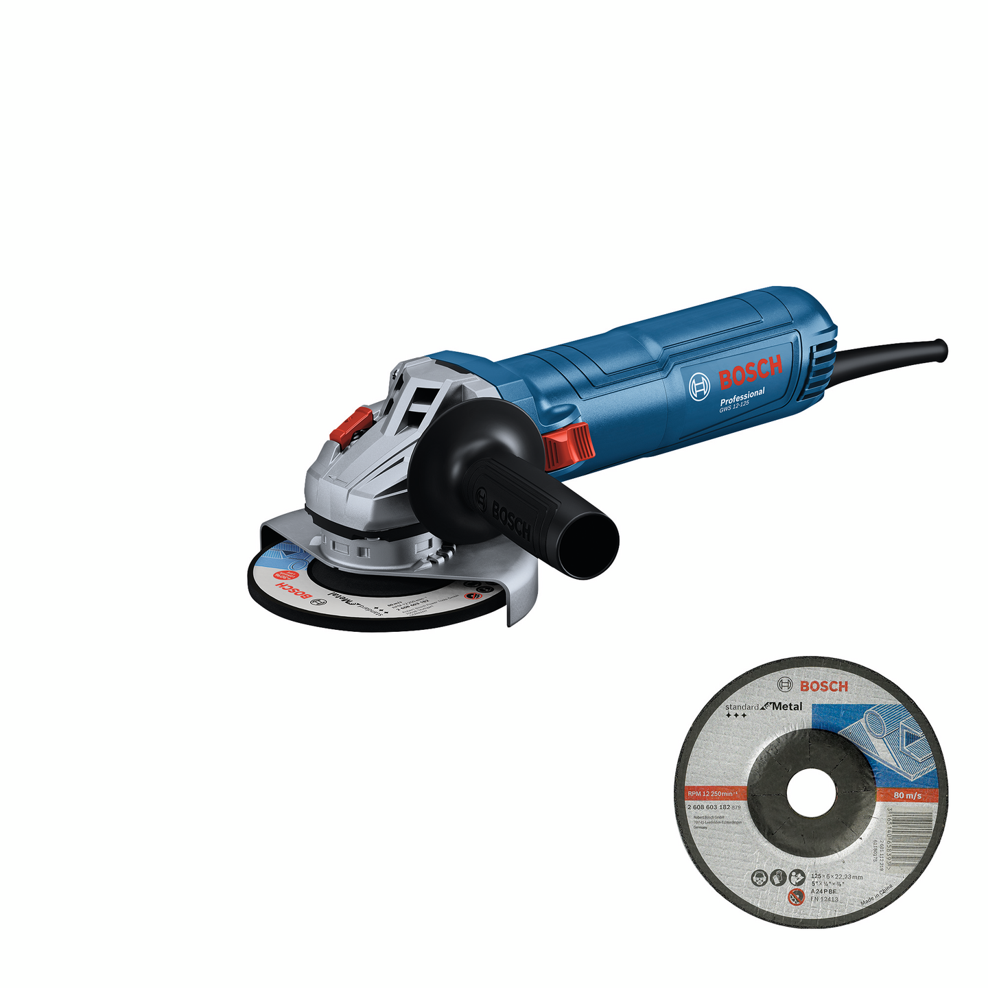 Kulmahiomakone Bosch GWS 12-125 + hiomalaikka