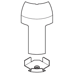 T-kappale Hager Tehalit SL20x80 PC/ABS alumiini