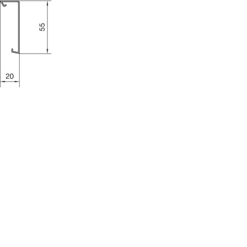 Asennuslistan kansi Hager Tehalit SL200552 20x55x2000 PVC valkoinen