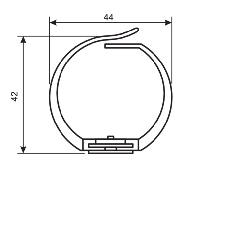Johdotuskouru Hager Tehalit VK 45x43x500mm HF tarralla harmaa