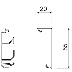 Kansi Hager Tehalit PVC SL 20x55x2000 musta