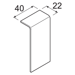Jatkokappale Hager Tehalit SL 20x80 PC/ABS vaahtera