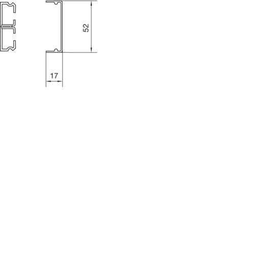 Asennuskanava Hager Tehalit SL 17052 17x52 PVC valkoinen