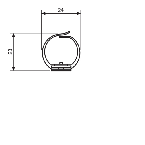 Johdotuskouru Hager Tehalit VK 21x23x500mm HF tarralla harmaa