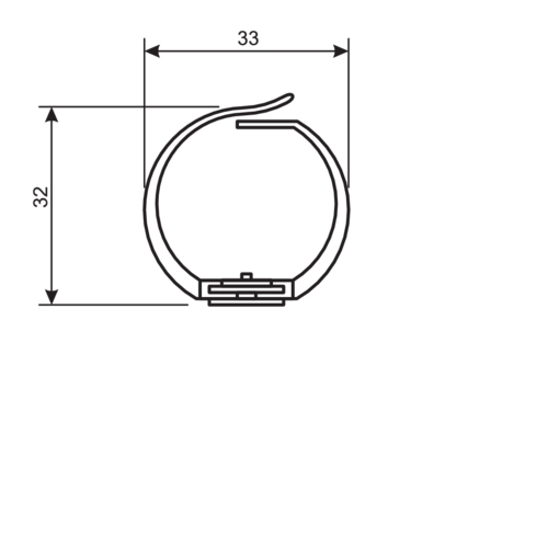 Johdotuskouru Hager Tehalit VK 31x33x500mm HF tarralla harmaa
