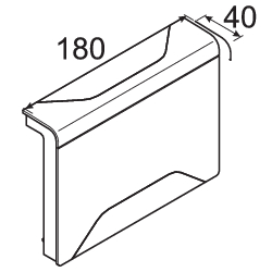 Kulmakappale Hager Tehalit SL201158 SL20x115 PC/ABS musta