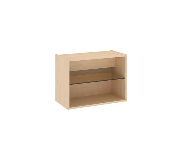 Alakaappi Temal Design lasihyllyllä