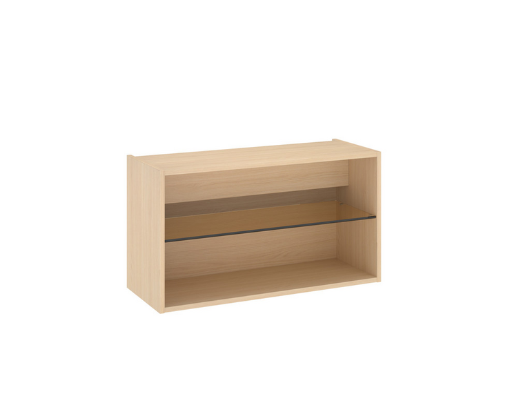 Alakaappi Temal Design lasihyllyllä