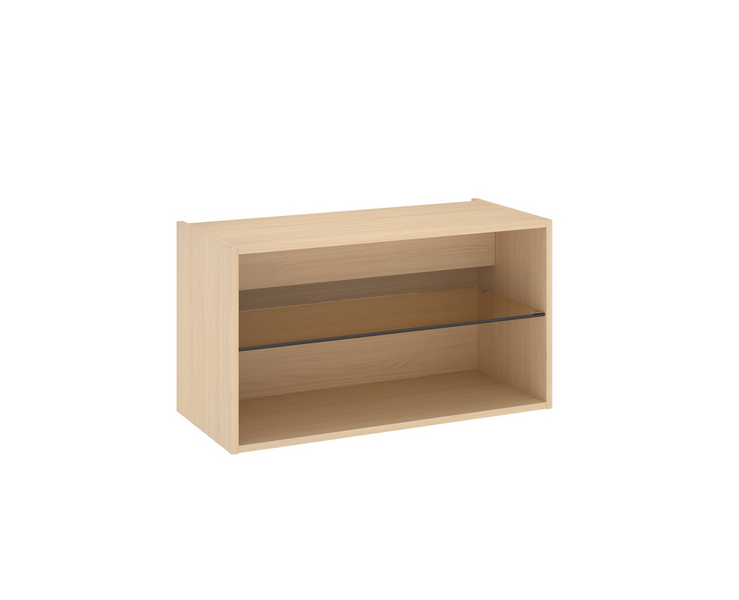 Alakaappi Temal Design lasihyllyllä