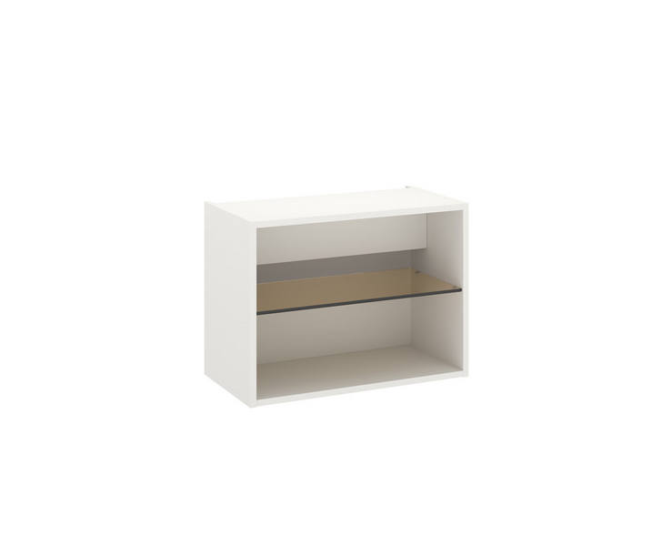 Alakaappi Temal Design lasihyllyllä