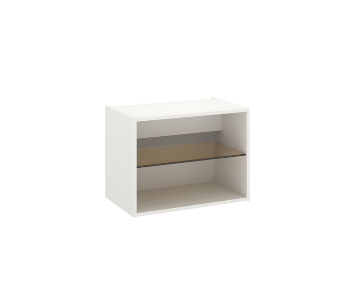 Alakaappi Temal Design lasihyllyllä