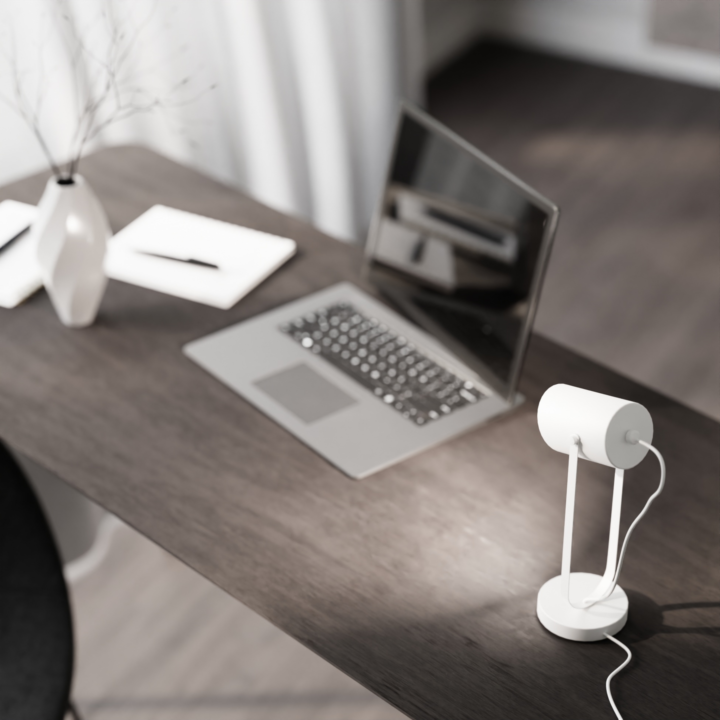 Pöytävalaisin Sessak Milo E27 valkoinen