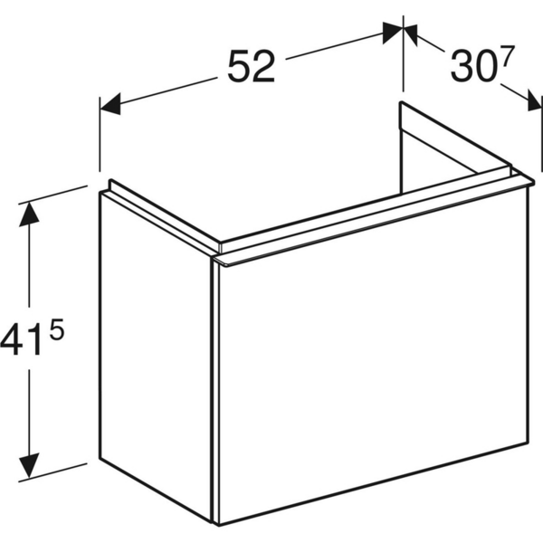 Allaskaappi Geberit iCon L52 K41,5 S30,7cm valkoinen