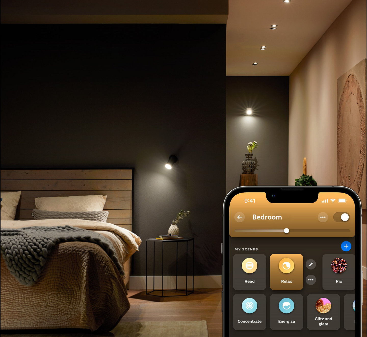 Led-kohdelamppu Philips Hue GU5.3 400lm valkoinen huurrettu muovi
