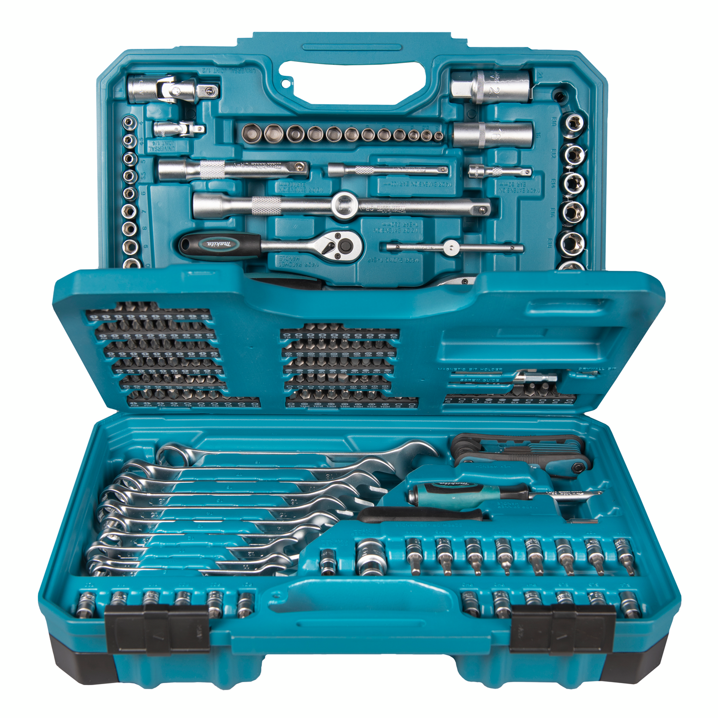 Työkalu- ja tarvikesarja Makita 221-osaa E-10883