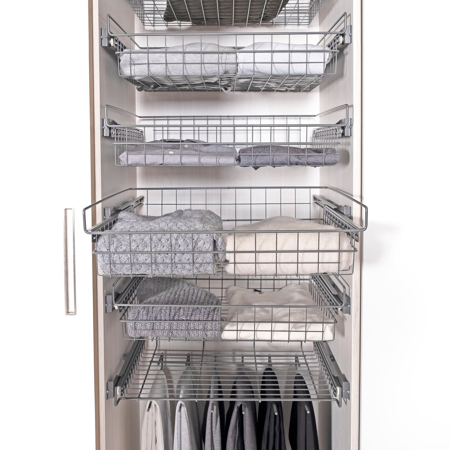 Rullakiskokori LM 604 matala antrasiitti 60 cm kaappiin