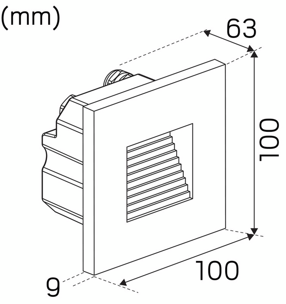 Seinävalaisin Hide-a-lite Indicate Multi 3000K IP65 valkoinen