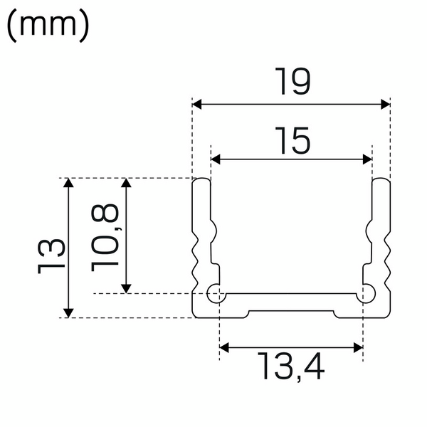 Lisätarvike Hide-a-lite U-kisko led-nauhaan 4201763 2m