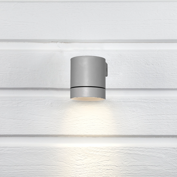 Seinävalaisin Hide-a-lite Round Single 3 GU10 harmaa