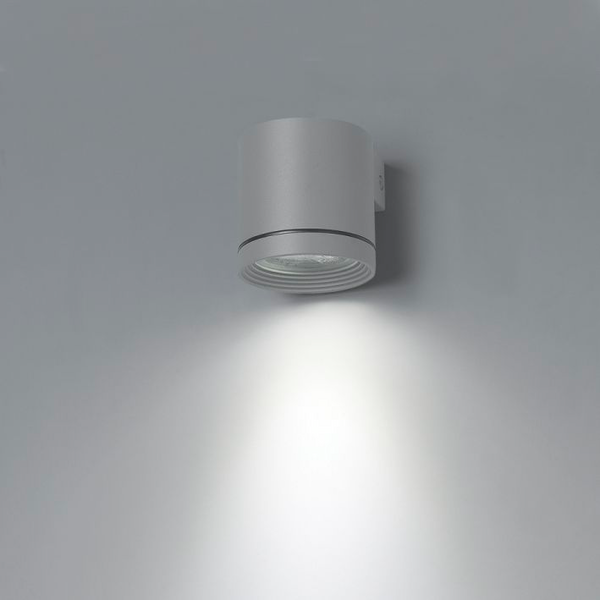 Seinävalaisin Hide-a-lite Round Single 3 GU10 harmaa