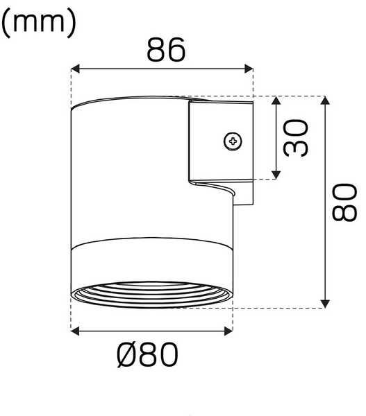 Ulkoseinävalaisin Hide-a-lite Round Single 3 GU10 musta