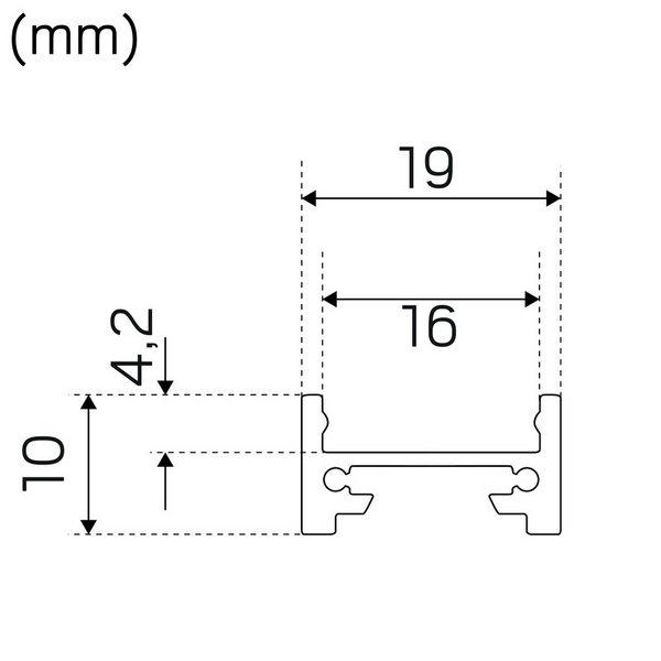 Led-profiili Hide-a-lite Lean 2m alumiini