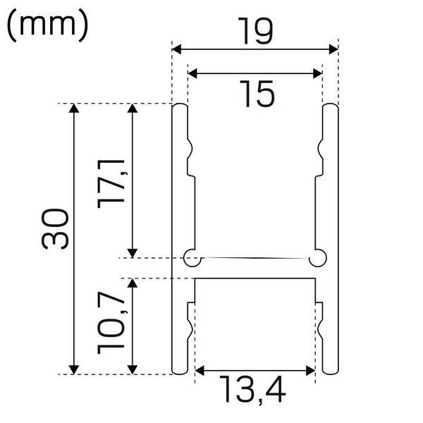 Valoprofiili/-nauha Hide-a-lite Dual 2m alumiini
