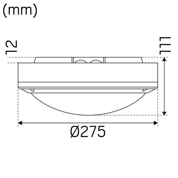 Pinta-asennusvalaisin Hide-a-lite Moon Public Round IK10 valkoinen