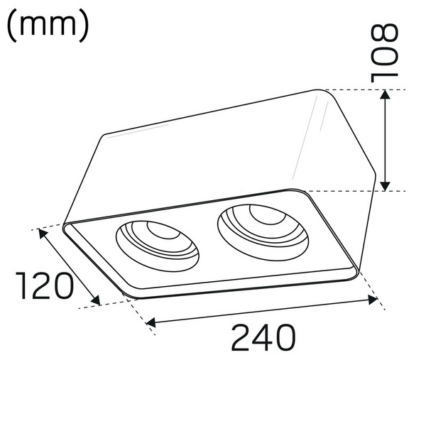 Pinta-asennusvalaisin Hide-a-lite Level Multi Box II 3000K valkoinen