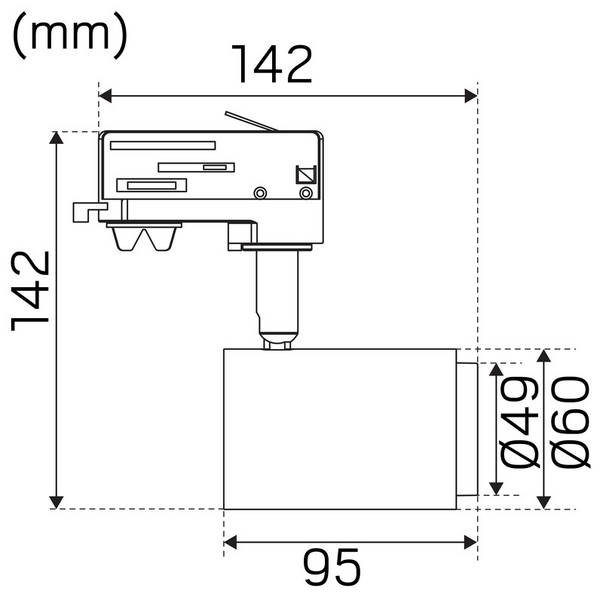 Kohdevalaisin Hide-a-lite Focus Track Micro 2700K 36° valkoinen