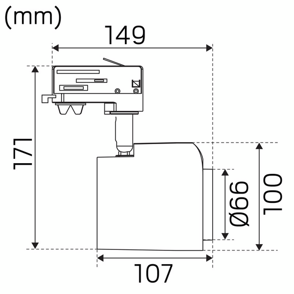 Kohdevalaisin Hide-a-lite Focus Track Mini 2700K 15° valkoinen