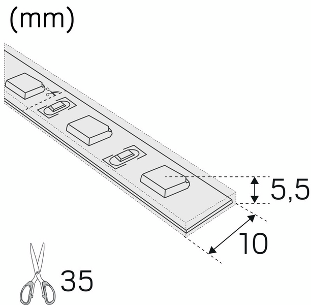 Led-nauha Hide-a-lite Ledstrip RX 3000K 24V IP67 HD 5m