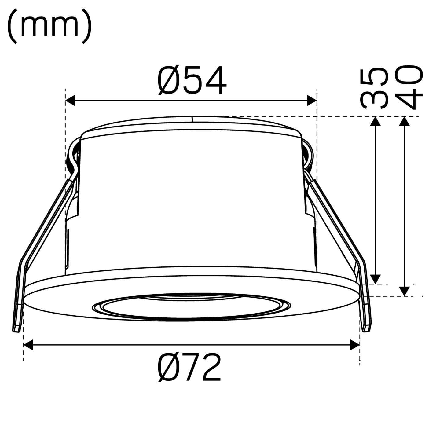 Alasvalo Hide-a-lite Optic Quick S 290lm 3000K IP44 DIM 6-pack valkoinen