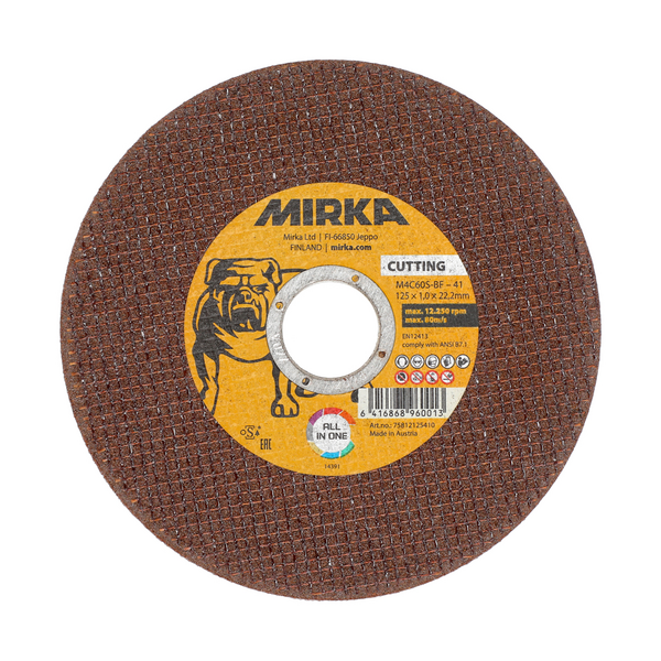 Katkaisulaikka Mirka Multi 125x1,0x22,2mm 10kpl