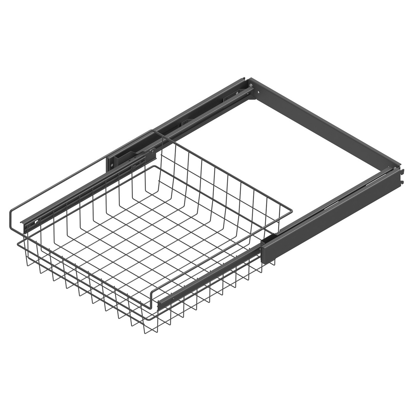 Ulosvedettävä rullakori LM 602 kehyksellä M500 matala antrasiitti