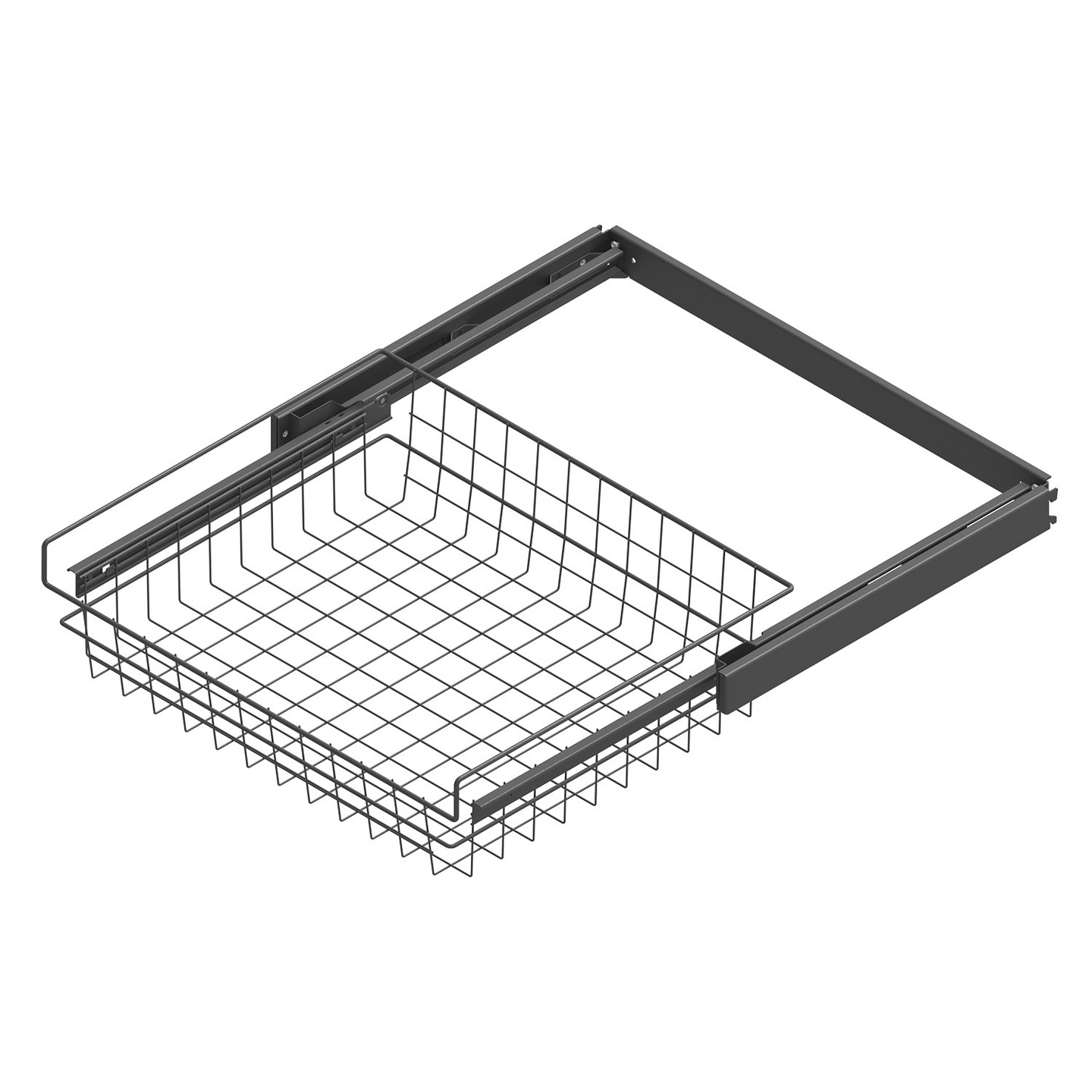 Ulosvedettävä rullakori LM 604 kehyksellä M600 matala antrasiitti