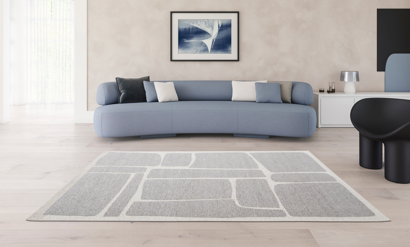 Sisustusmatto Cello Kaarna 200x290cm harmaa