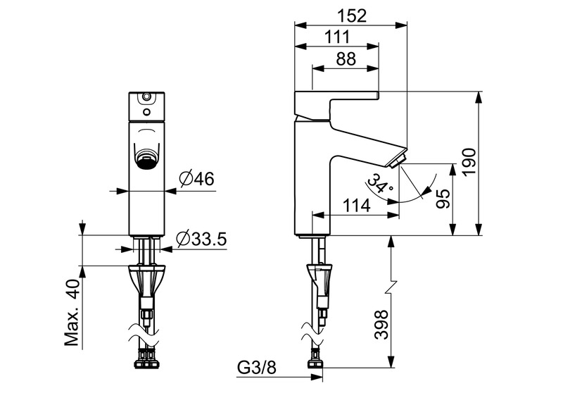 Pesuallashana Oras 2605AF-105-33 Optima Eco musta
