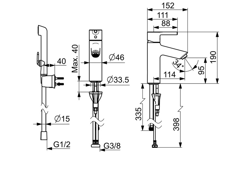 Pesuallashana Oras 2606AF-105-33 Optima Bide Eco musta