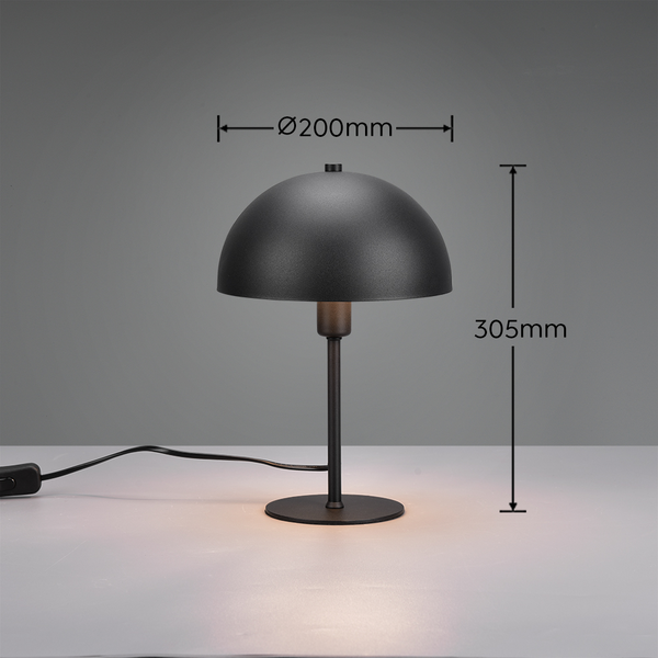 Pöytävalaisin TRIO Nola E14 30cm mattamusta