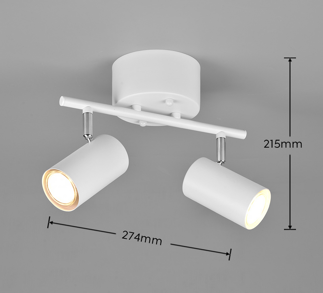 Spottivalaisin TRIO Marlina 2-osainen GU10 valkoinen