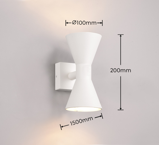 Seinävalaisin TRIO Ardas GU10 2-osainen mattavalkoinen