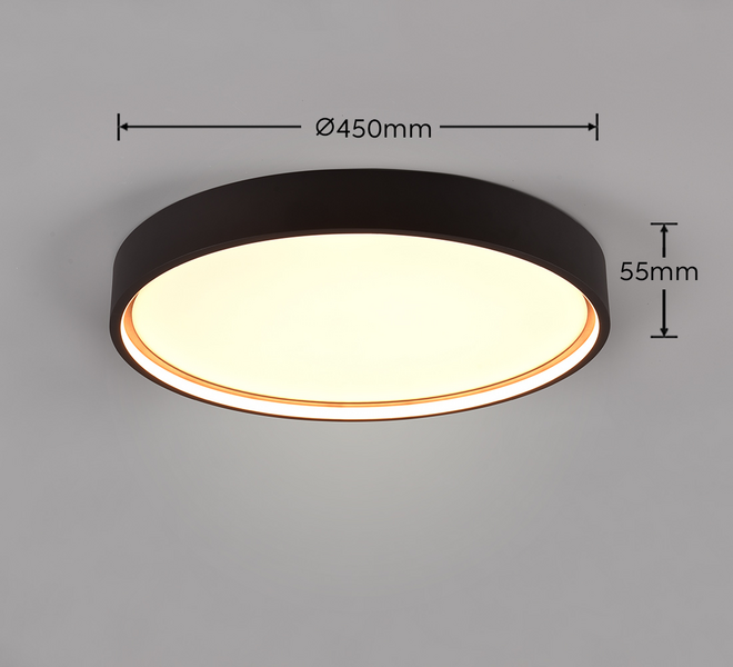 Plafondi TRIO Doha led 29W 45cm mattamusta