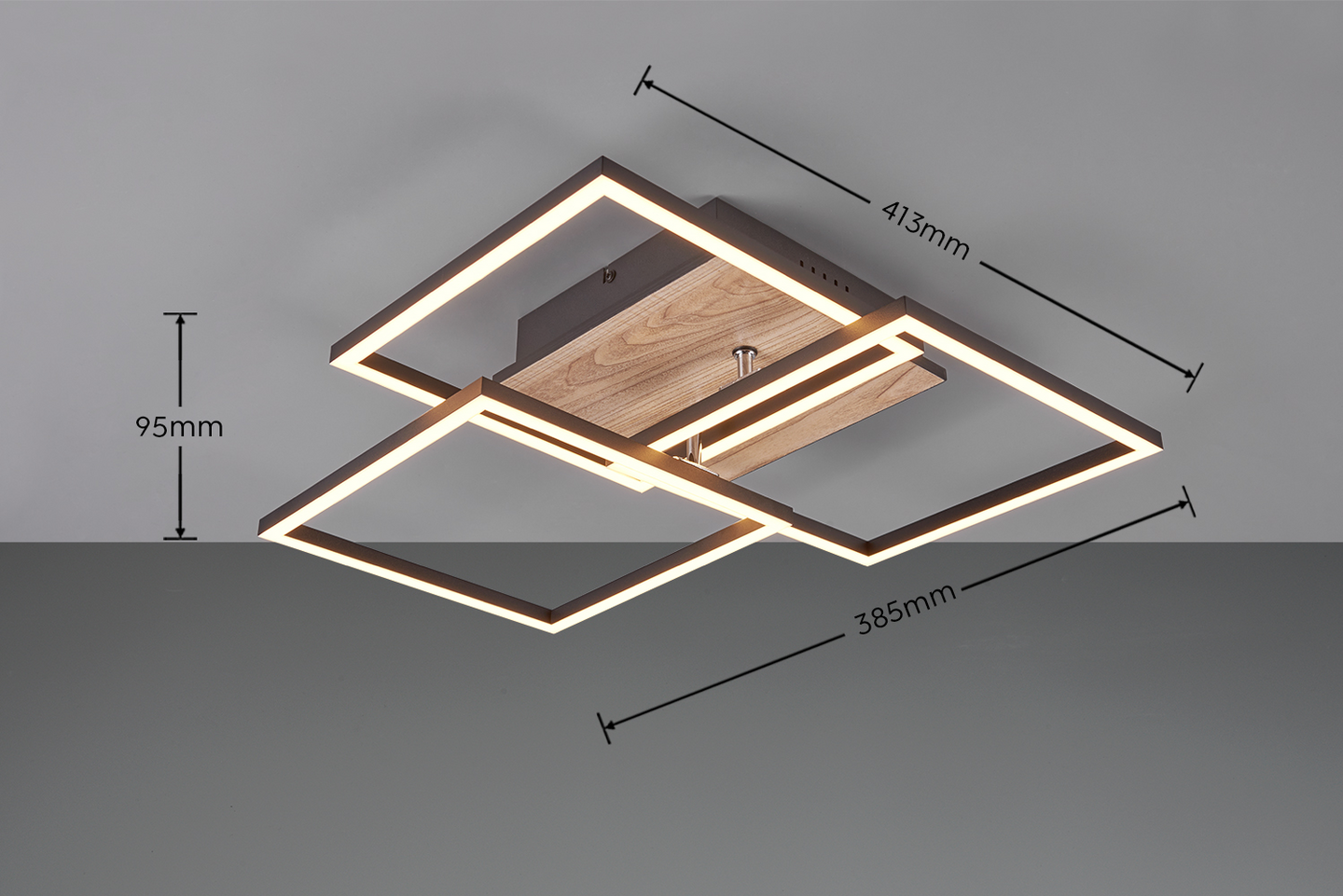 Kattovalaisin TRIO Mobile led 3200lm mattamusta/puu