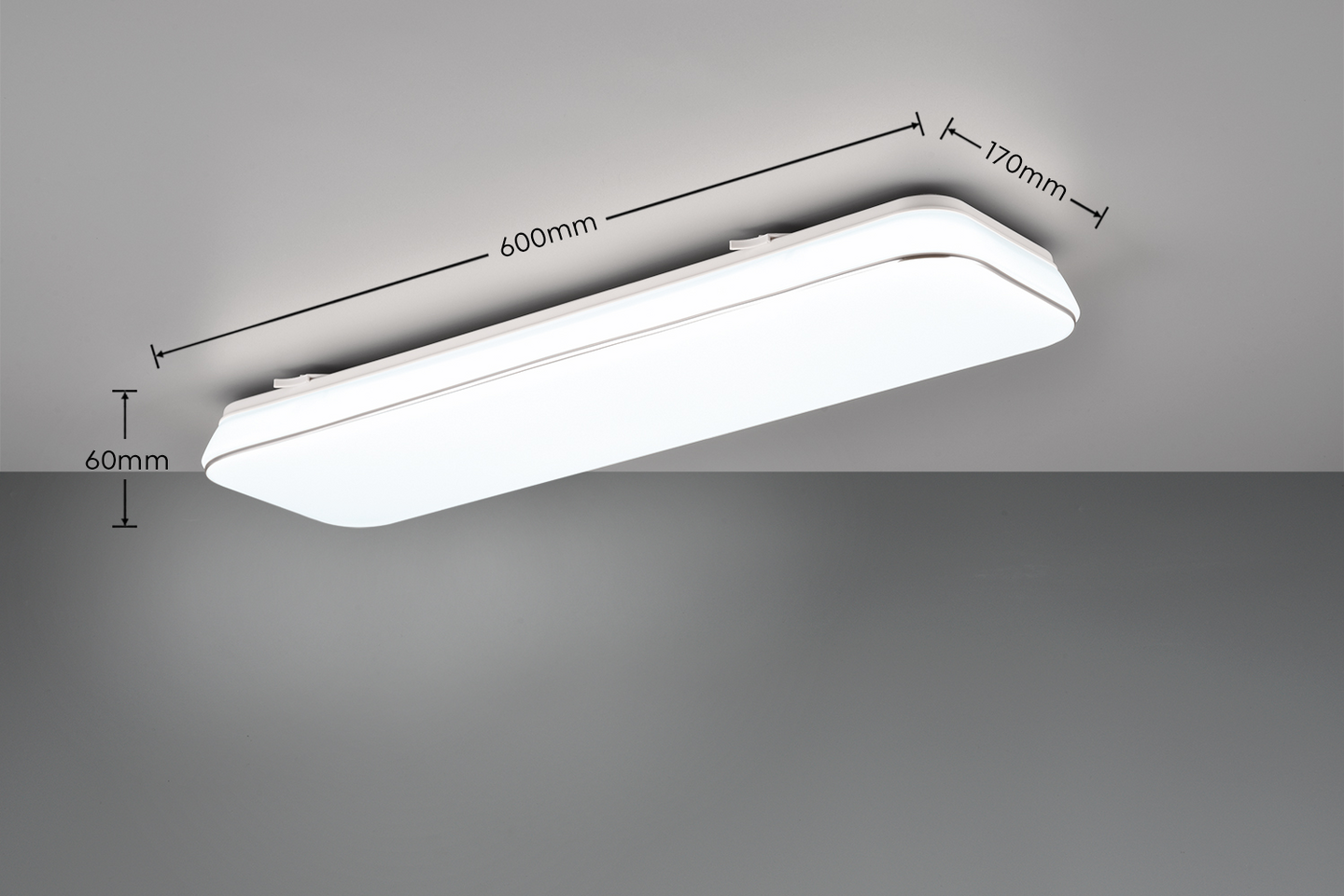 Plafondi TRIO Blanca led 4000K 60x17cm valkoinen