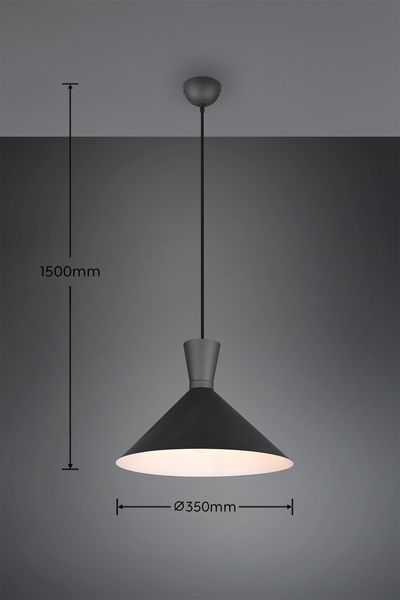 Riippuvalaisin TRIO Enzo E27 35cm mattamusta