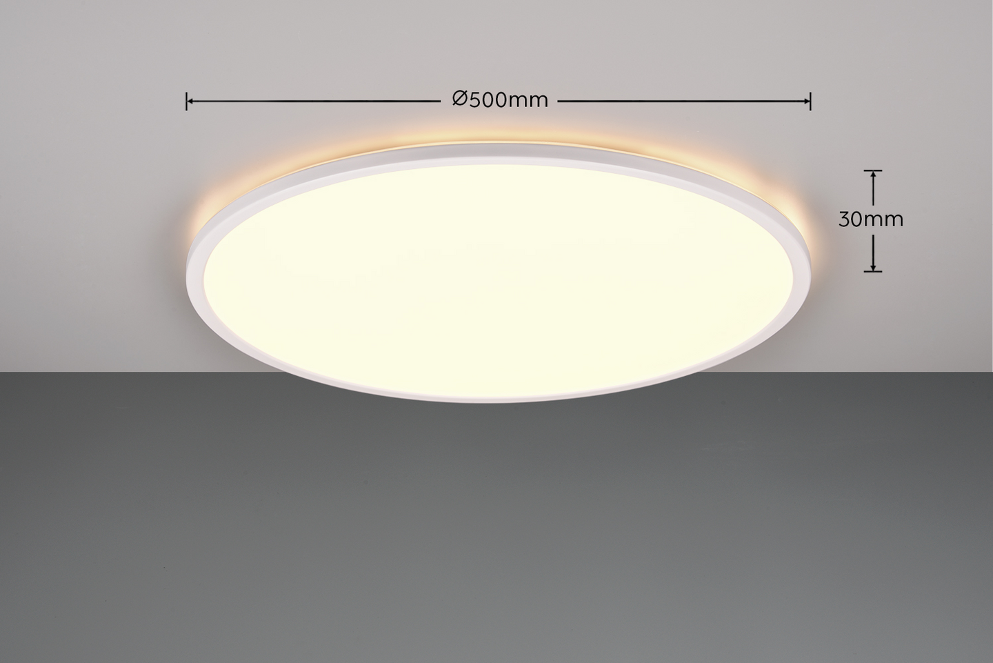 Plafondi TRIO Scott led 3600lm 50cm mattavalkoinen