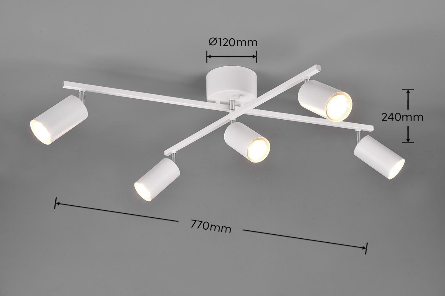 Kattovalaisin TRIO Marlina 5-osainen GU10 valkoinen